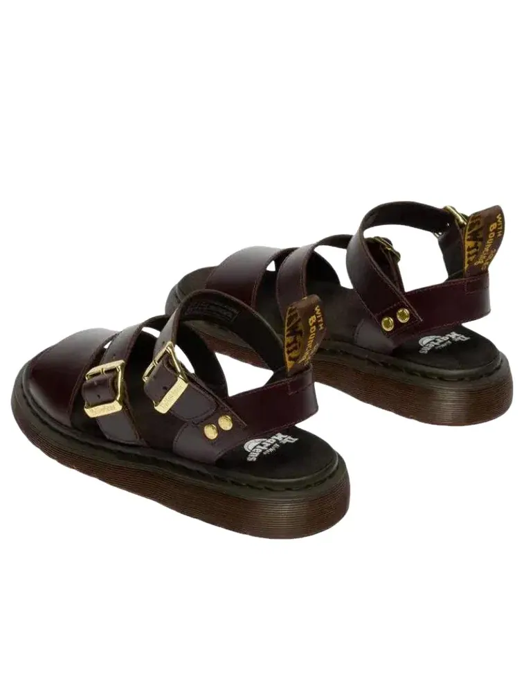 Сандалии женские Dr. Martens Charro, кожаные гладиаторы — изображение 4 из 6, коричневый