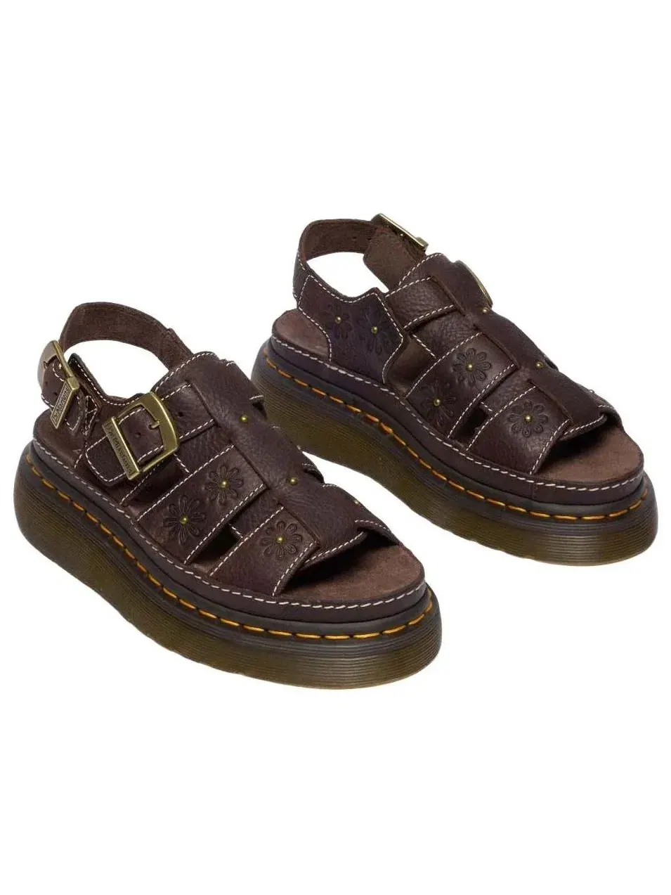 Сандалии Dr. Martens Wrenlie Open Flower — изображение 4 из 9, коричневый