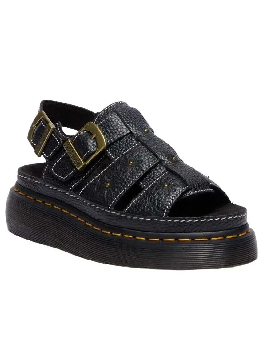 Сандалии женские Dr. Martens Wrenlie на платформе, с открытым носком — изображение 2 из 9, черный