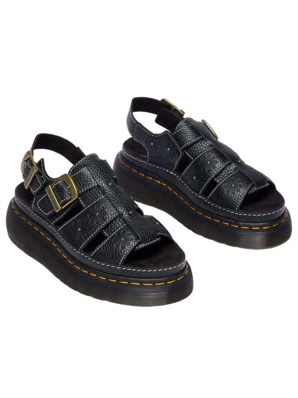 Сандалии женские Dr. Martens Wrenlie на платформе, с открытым носком — изображение 4 из 9, черный