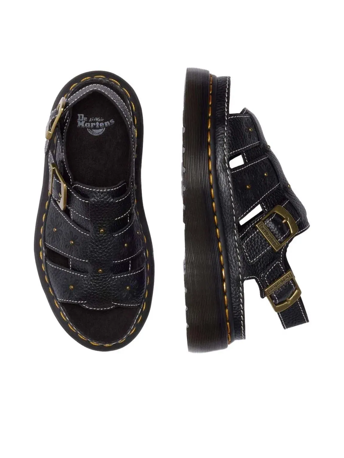 Сандалии женские Dr. Martens Wrenlie на платформе, с открытым носком — изображение 5 из 9, черный