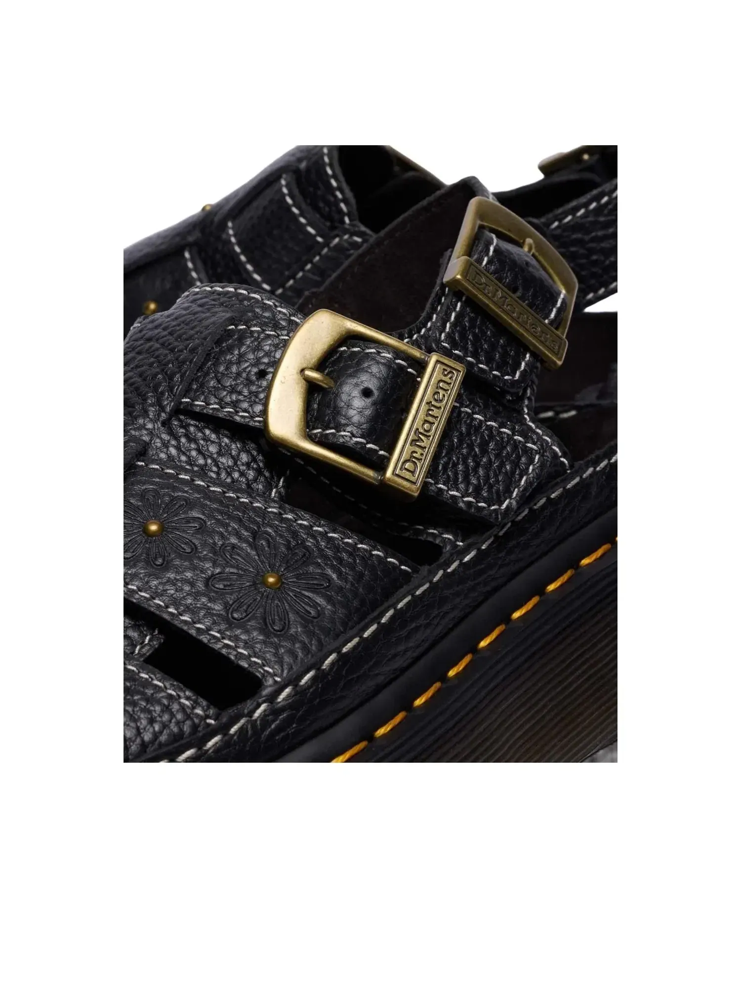 Сандалии женские Dr. Martens Wrenlie на платформе, с открытым носком — изображение 7 из 9, черный