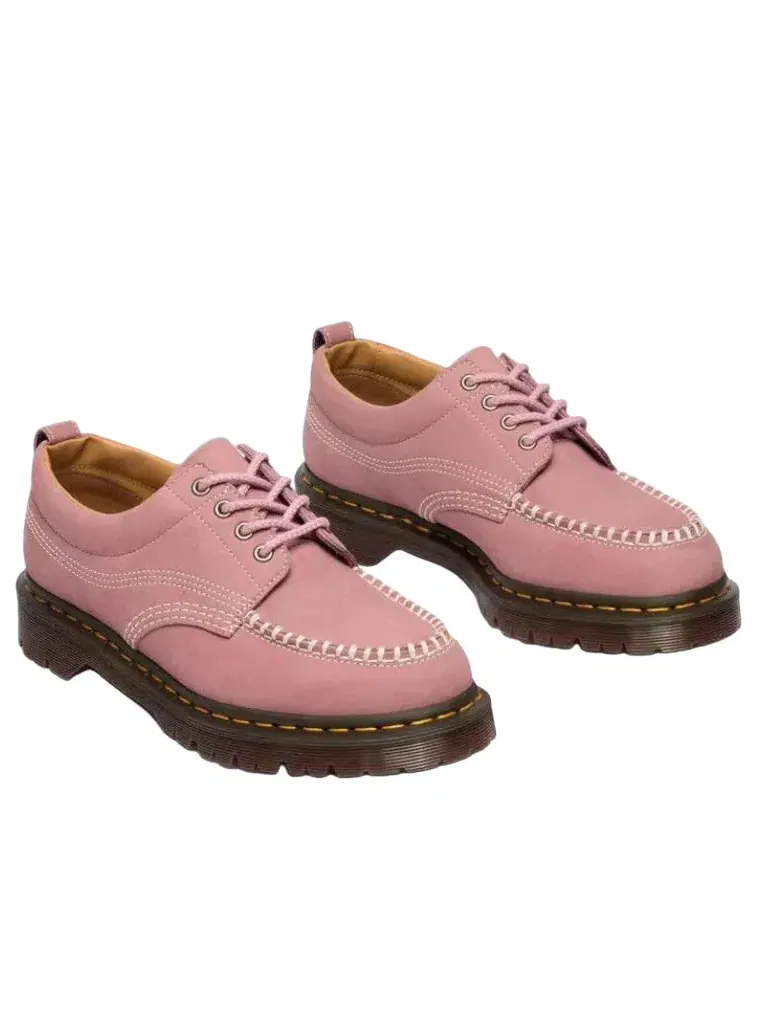 Ботинки мужские Dr. Martens Lowell кожаные на шнуровке Moc Toe — изображение 4 из 6, розовый