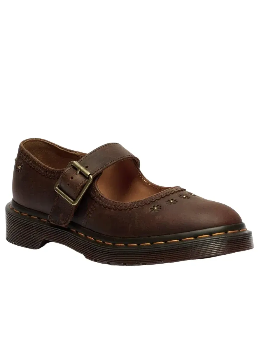 Туфли Dr. Martens Mary Jane Flower — изображение 2 из 4, коричневый