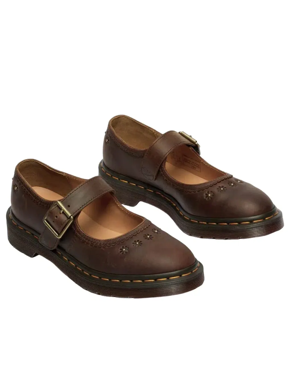 Туфли Dr. Martens Mary Jane Flower — изображение 3 из 4, коричневый
