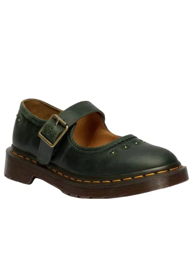 Туфли Dr. Martens Mary Jane Flower 'Dms Green' — изображение 2 из 6, зеленый