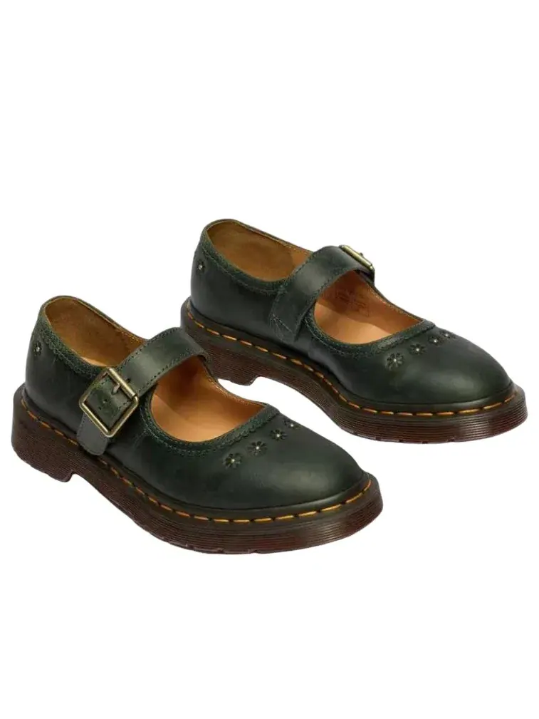 Туфли Dr. Martens Mary Jane Flower 'Dms Green' — изображение 3 из 6, зеленый