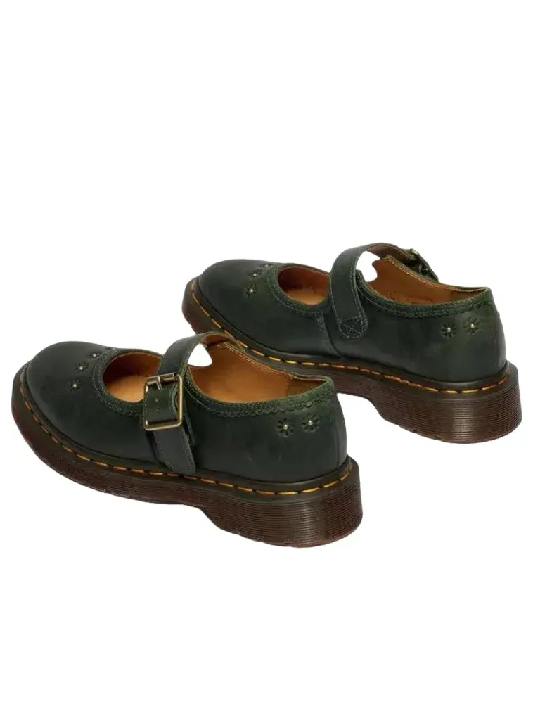 Туфли Dr. Martens Mary Jane Flower 'Dms Green' — изображение 4 из 6, зеленый
