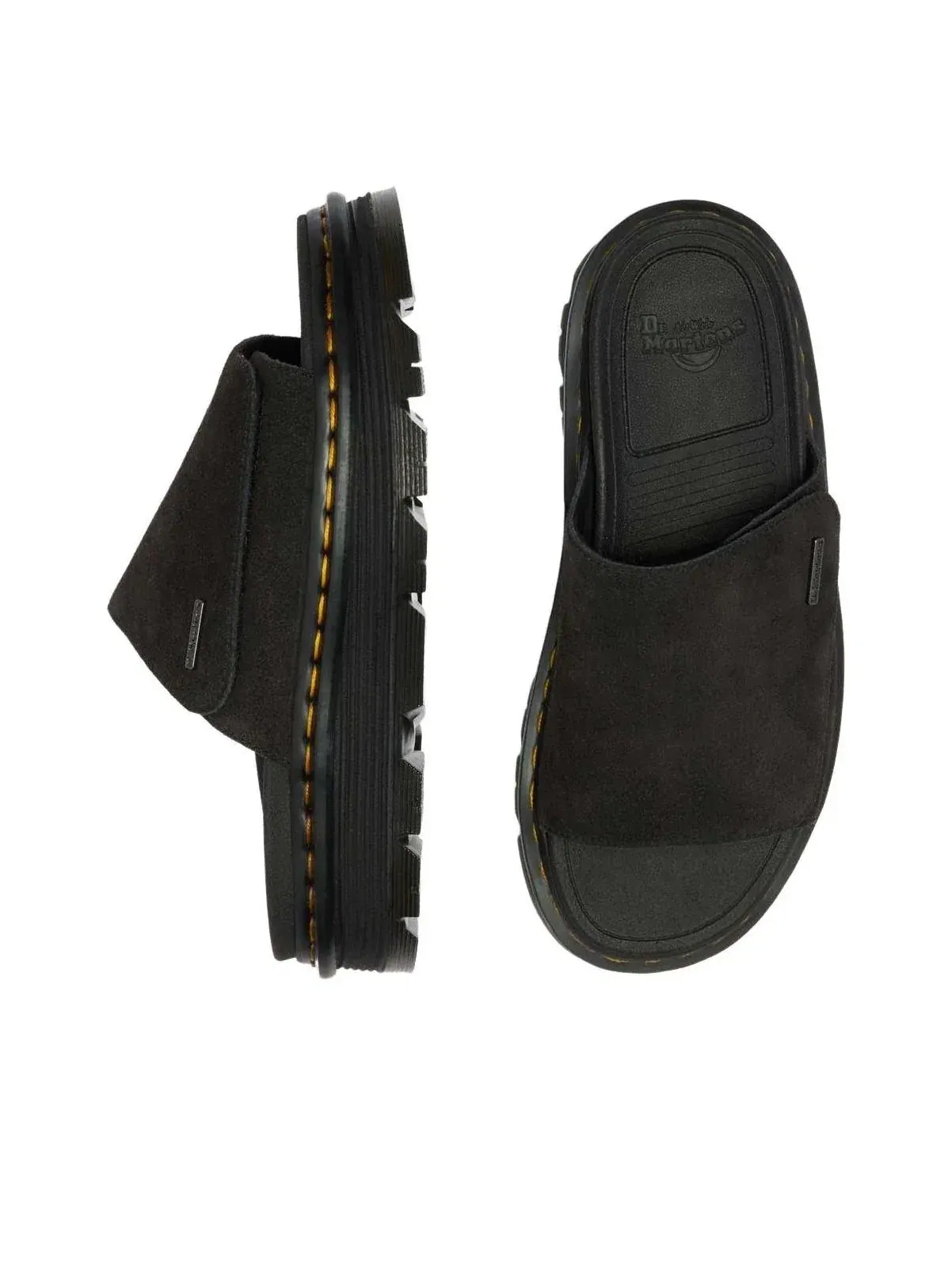 Сандалии Dr. Martens Zebzag Slide Sandal, кожаные — изображение 6 из 8, черный