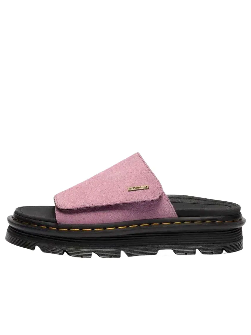 Шлепанцы Dr. Martens Zebzag Slides 'Dusty Rose', замша — изображение 1 из 5, розовый