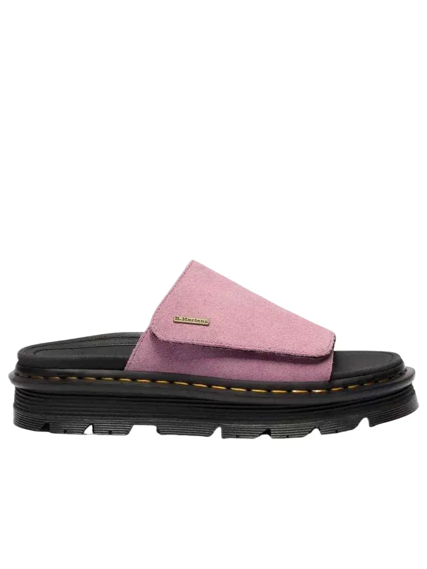 Шлепанцы Dr. Martens Zebzag Slides 'Dusty Rose', замша — изображение 2 из 5, розовый