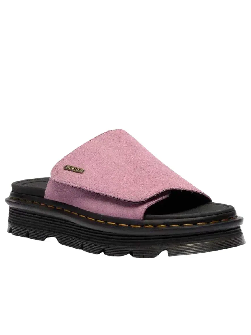 Шлепанцы Dr. Martens Zebzag Slides 'Dusty Rose', замша — изображение 3 из 5, розовый
