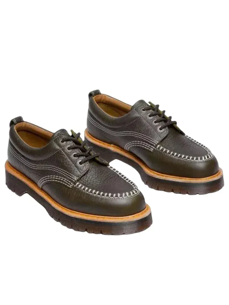 Лоферы Dr. Martens Lowell Dms Olive, кожаные — изображение 3 из 6, коричневый