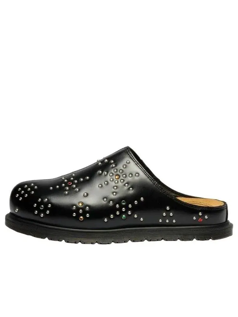 Мюли мужские Dr. Martens San Mule, кожаные, с заклепками — изображение 1 из 8, черный
