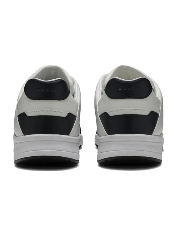 Кроссовки leather low 'black' Gucci — изображение 2 из 3, черный/черный