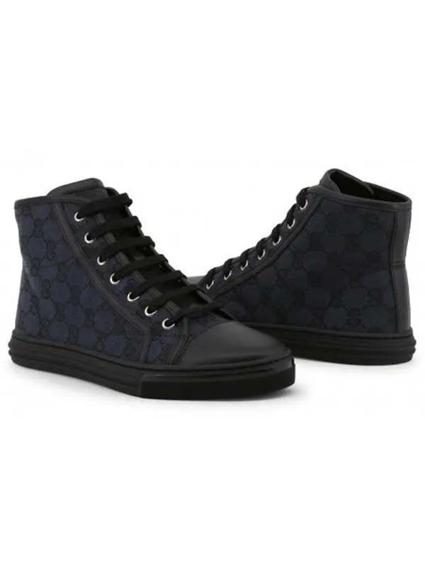 Кроссовки monogram canvas gg high 'black' Gucci — изображение 2 из 4, черный