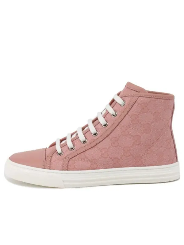 Кроссовки gg high 'logo print - soft pink' Gucci — изображение 1 из 4, розовый/розовый