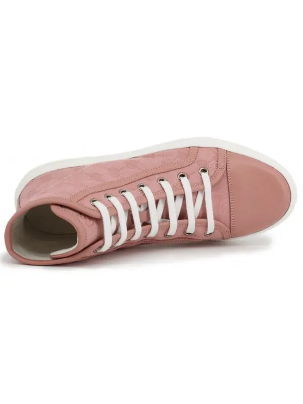 Кроссовки gg high 'logo print - soft pink' Gucci — изображение 3 из 4, розовый/розовый
