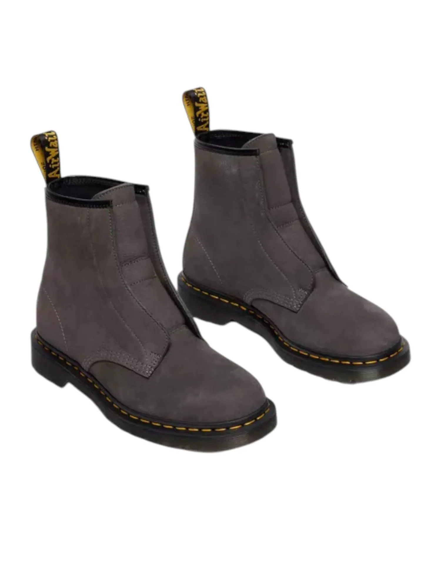 Ботинки Dr. Martens 1460 Laceless Nubuck Slip On Boots 'Gunmetal', без шнуровки — изображение 2 из 5, серый