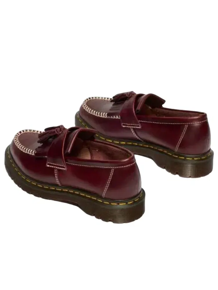 Лоферы женские Dr. Martens Adrian из кожи Orleans Leather с кисточками — изображение 5 из 7, красный