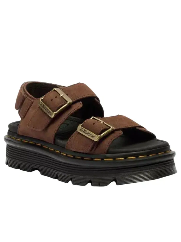 Сандалии женские Dr. Martens Zebzag Nubuck Platform — изображение 2 из 6, коричневый