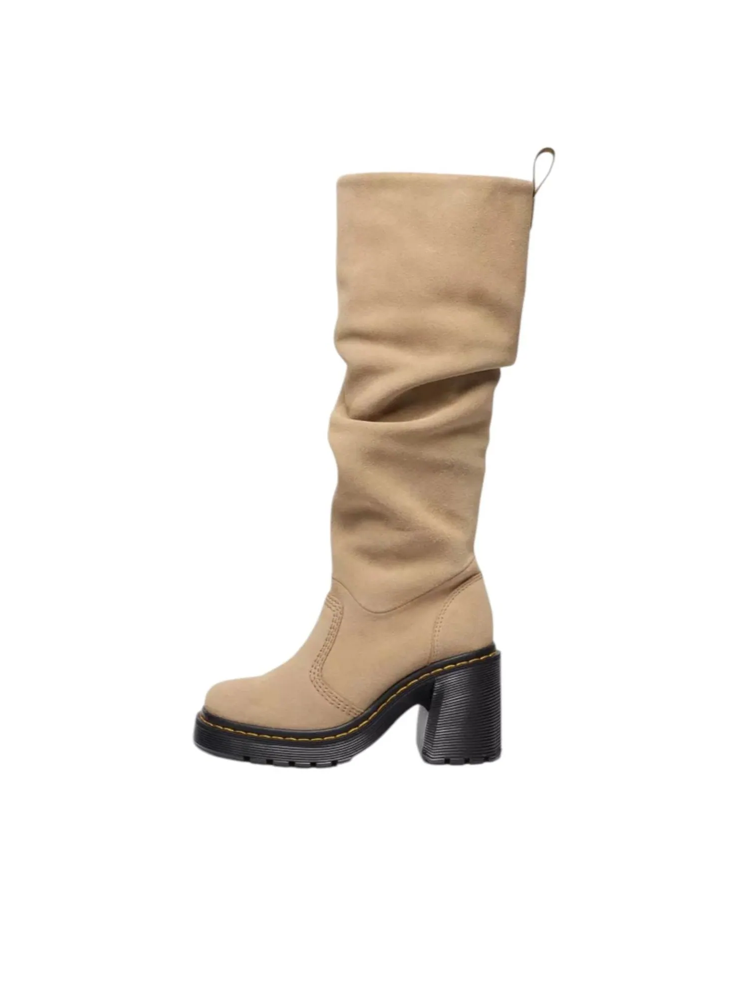 Ботинки женские Dr. Martens Kasey замшевые высокие на каблуке Savannah Tan — изображение 1 из 5, коричневый