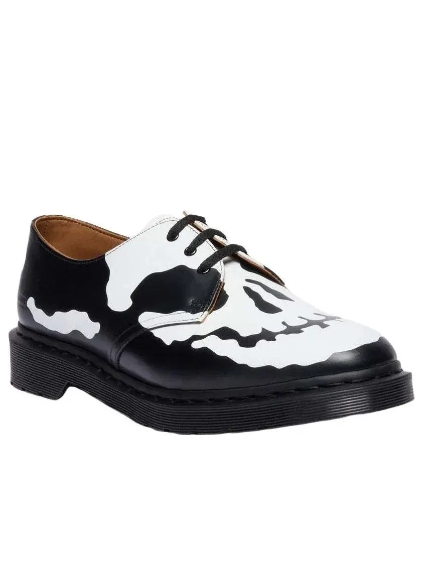 Туфли мужские Dr. Martens Oxford 1461 Supreme, кожаные, с принтом — изображение 2 из 9, черный
