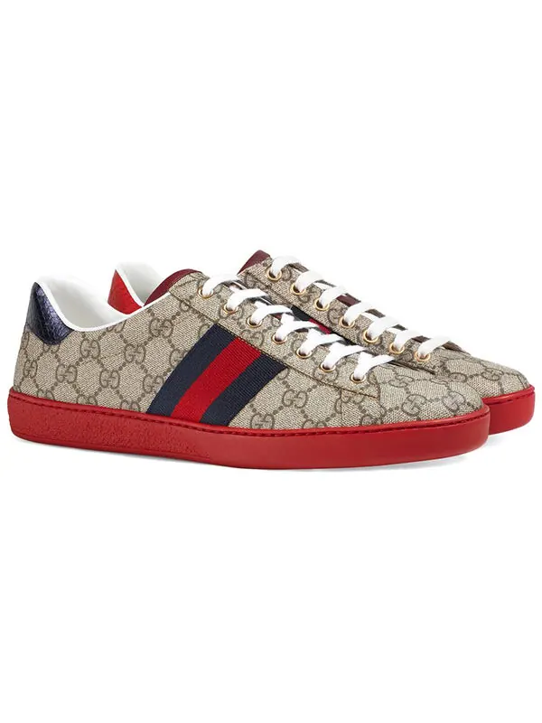 Кроссовки ace gg supreme 'beige' Gucci — изображение 2 из 4, бежевый