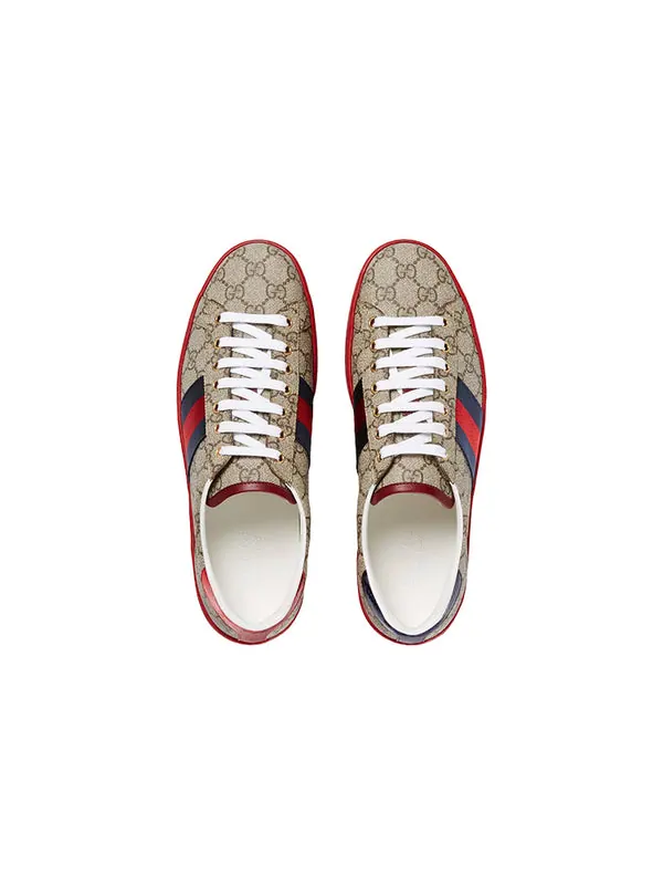 Кроссовки ace gg supreme 'beige' Gucci — изображение 3 из 4, бежевый