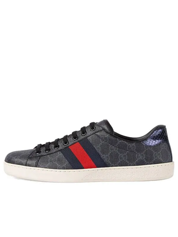 Кроссовки ace gg supreme 'black grey' Gucci — изображение 1 из 4, черный