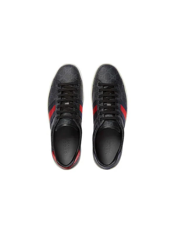 Кроссовки ace gg supreme 'black grey' Gucci — изображение 3 из 4, черный