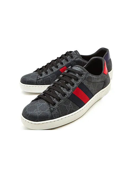 Кроссовки ace gg supreme 'black grey' Gucci — изображение 2 из 4, черный