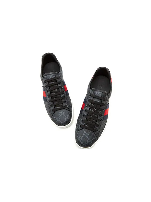 Кроссовки ace gg supreme 'black grey' Gucci — изображение 3 из 4, черный