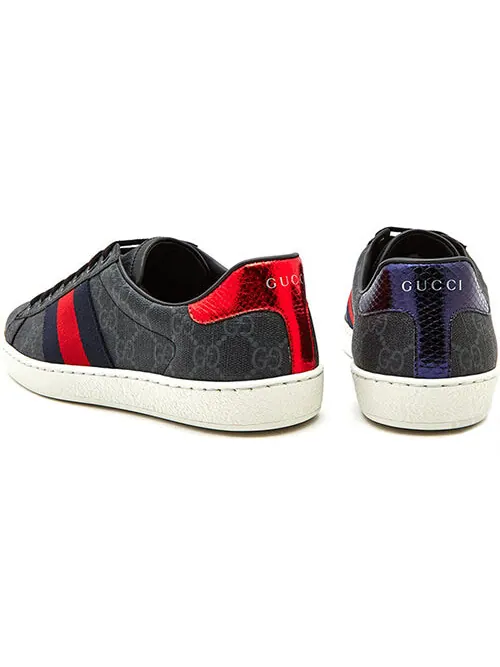 Кроссовки ace gg supreme 'black grey' Gucci — изображение 4 из 4, черный