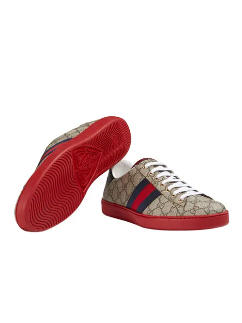 Кроссовки ace gg supreme Gucci — изображение 4 из 4, бежевый