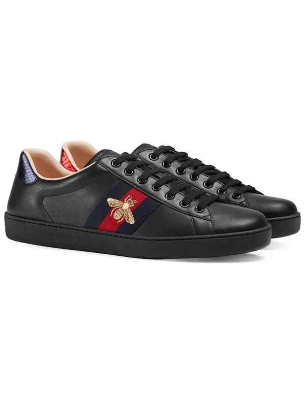 Кроссовки ace embroidered Gucci — изображение 2 из 4, черный