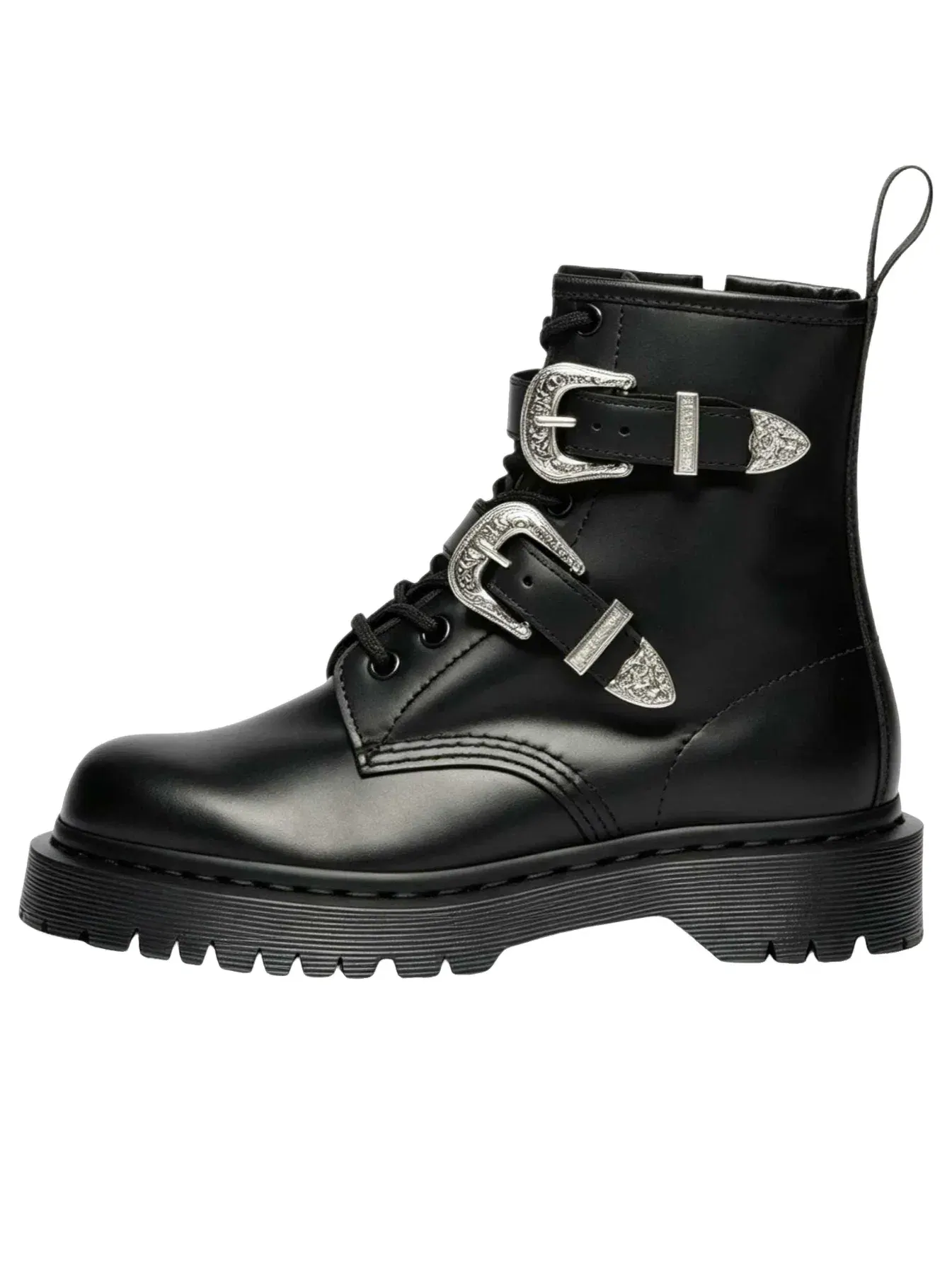 Ботинки женские Dr. Martens 1460 Western Buckle, кожаные — изображение 1 из 6, черный