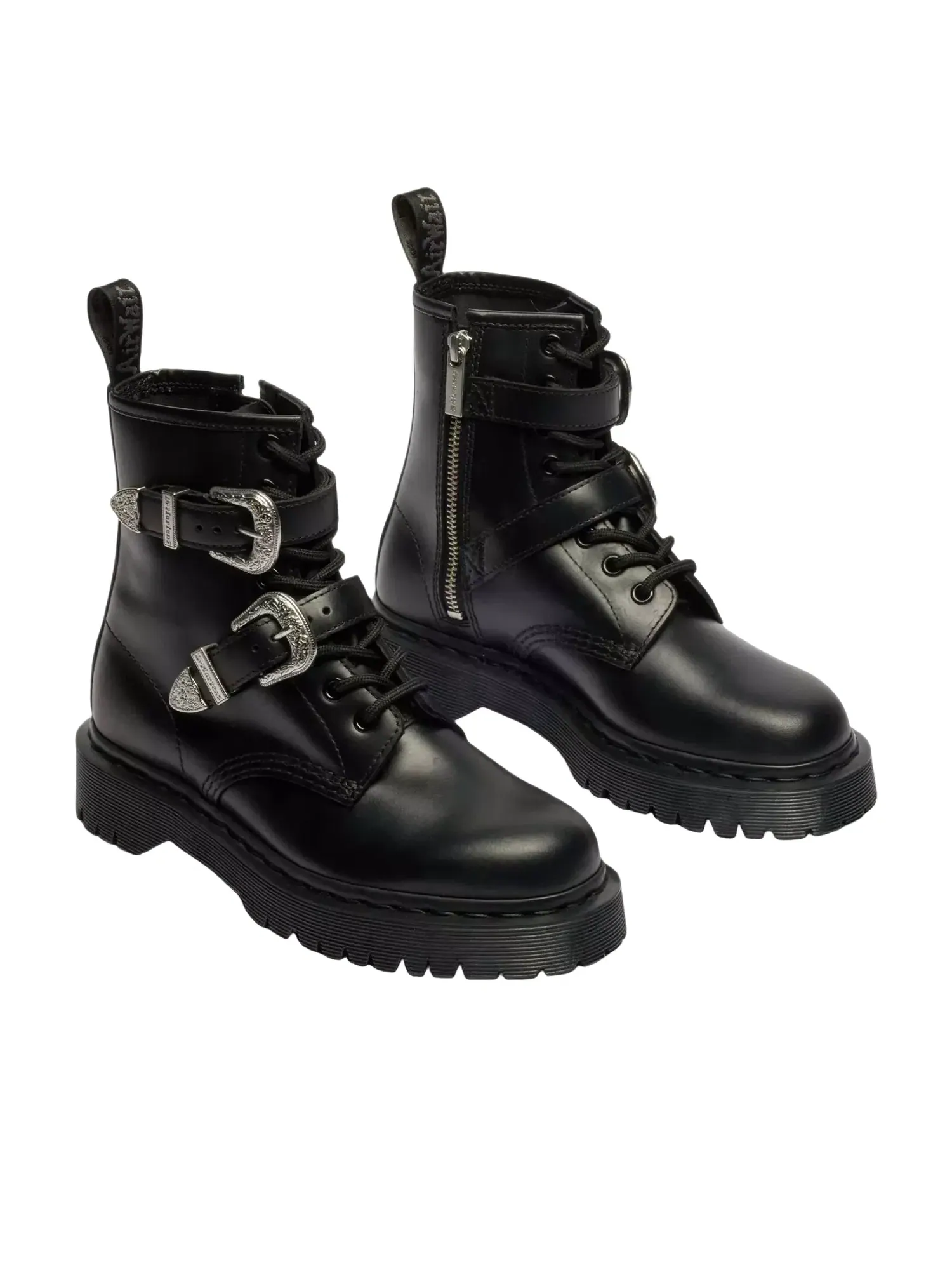 Ботинки женские Dr. Martens 1460 Western Buckle, кожаные — изображение 3 из 6, черный