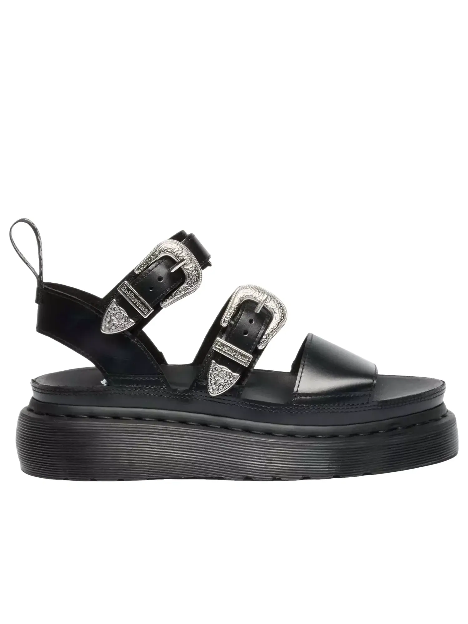 Сандалии женские Dr. Martens Gryphon Quad Leather, гладиаторы с платформой — изображение 2 из 6, черный