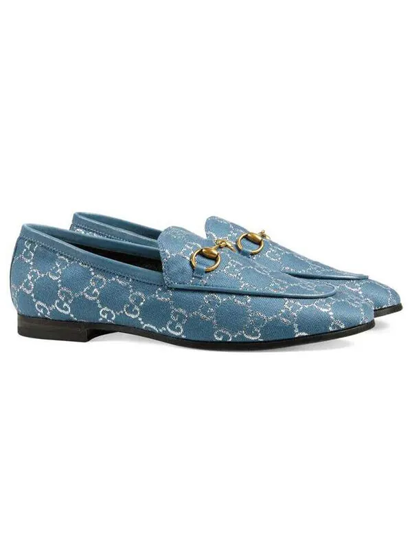 Кроссовки jordaan loafers 'blue' Gucci — изображение 2 из 4, синий