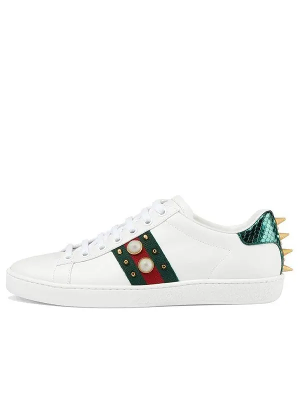 Кроссовки ace studded Gucci — изображение 1 из 4, белый