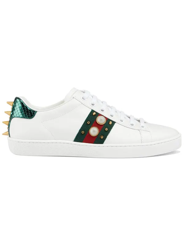 Кроссовки ace studded Gucci — изображение 2 из 4, белый