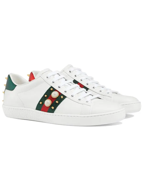 Кроссовки ace studded Gucci — изображение 3 из 4, белый