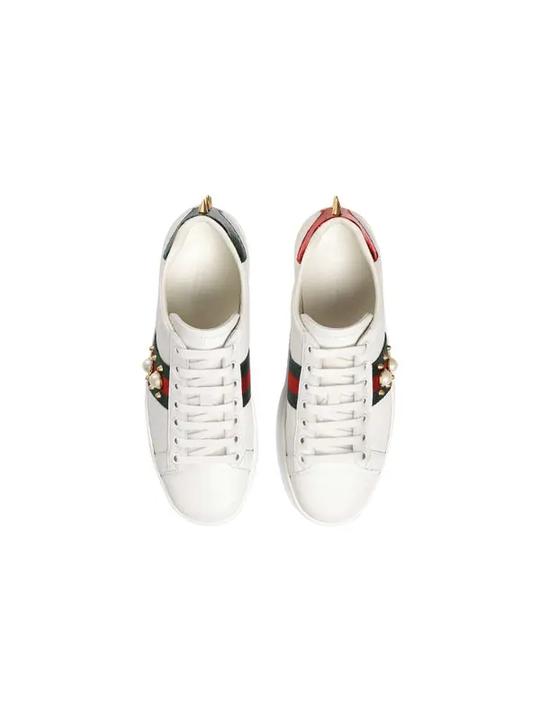 Кроссовки ace studded Gucci — изображение 4 из 4, белый