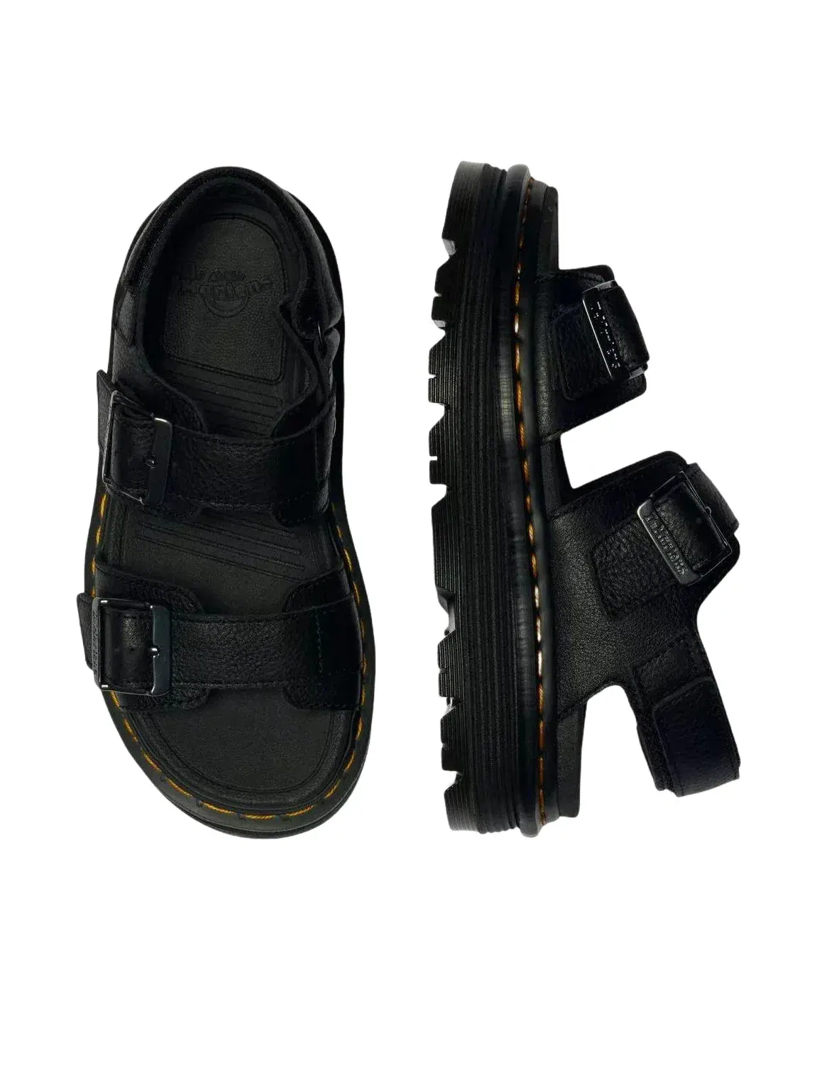 Сандалии мужские Dr. Martens Zebzag Pisa кожаные с закрытым носком — изображение 5 из 7, черный