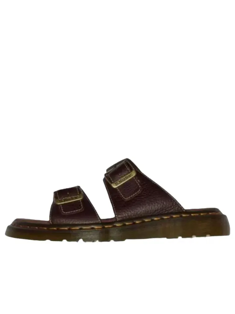 Сандалии-слайды мужские Dr. Martens Grizzly Leather, из натуральной кожи — изображение 1 из 7, коричневый