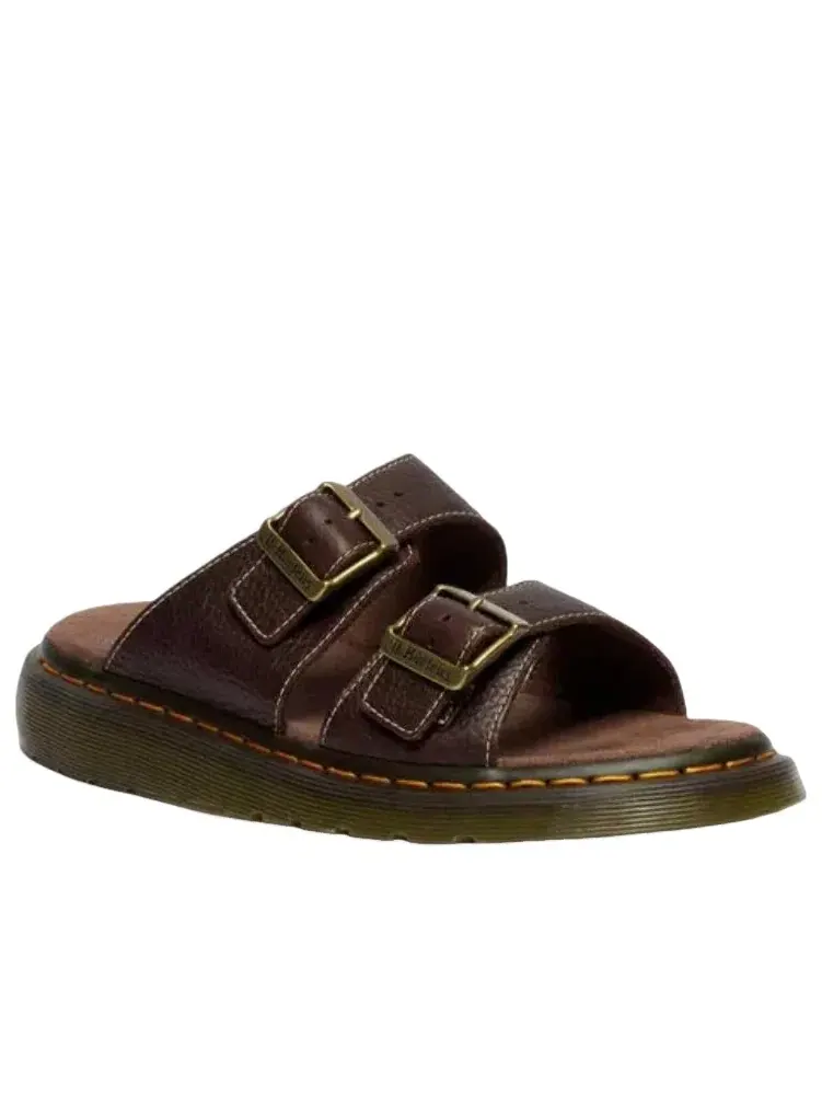 Сандалии-слайды мужские Dr. Martens Grizzly Leather, из натуральной кожи — изображение 5 из 7, коричневый