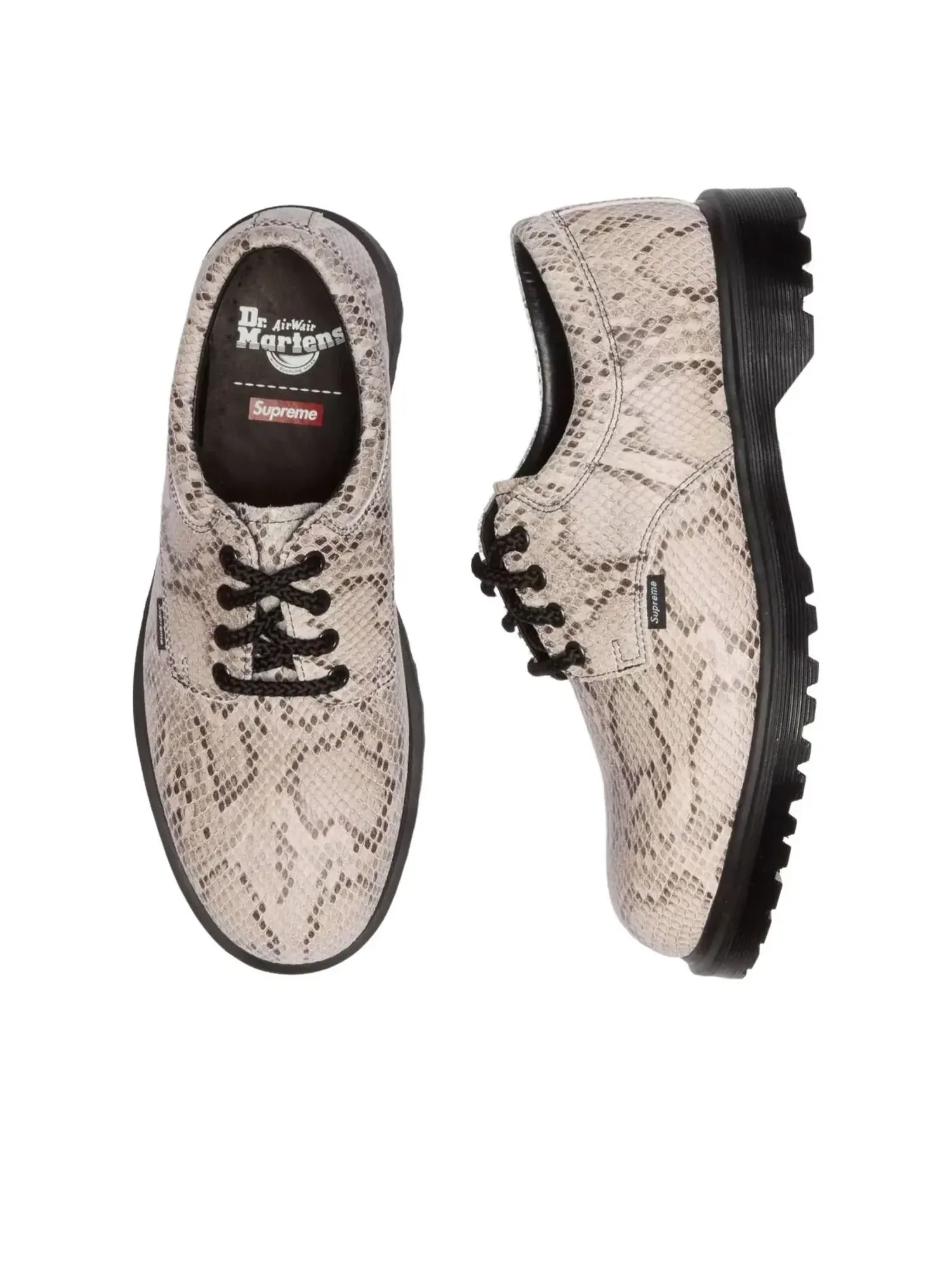 Кроссовки Dr. Martens x Supreme 4-Eye Postal Supreme 'Snakeskin' — изображение 4 из 6, белый
