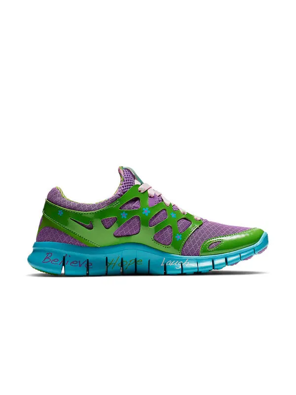 Кроссовки free run 2.0 ретро Nike — изображение 2 из 4, фиолетовый/зеленый/синий