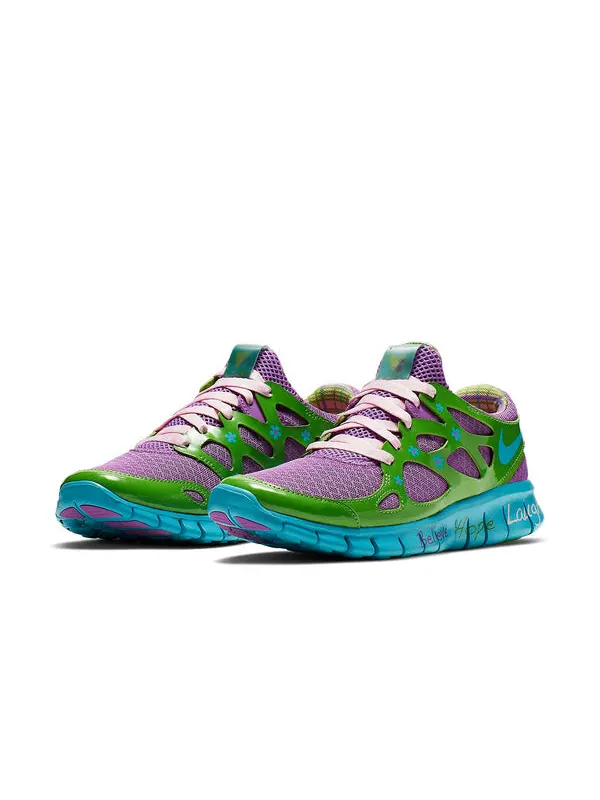 Кроссовки free run 2.0 ретро Nike — изображение 3 из 4, фиолетовый/зеленый/синий